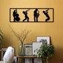 Wallity Faraza Escultura de Pared de Metal Negra